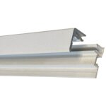Profils de fixation en aluminium pour miroir de 4 ou 6mm, lg 1000mm (laqu blanc ral 9016) homewell