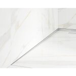 Ilcom - profil latral gauche inclin pour douche colonne argent satin - 4 x 180cm