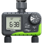 Programmateur d'arrosage 2 voies, fonction manuel, automatique et rapide, utilisation simple, avec affichage ...