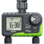 Programmateur d'arrosage 2 voies, fonction manuel, automatique et rapide, utilisation simple, avec affichage ...