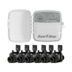 Rain bird - programmateur d'arrosage automatique wifi rc2 6 zones intrieur 6 electrovannes 100 hv 24v ...
