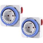 Programmateur m�canique, 2pc prise de minuterie, prise programmable m�canique int�rieure, interrupteur ...