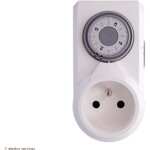 Programmateur m�nager journalier avec fiche 2p + t et socle 2p + t legrand