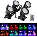 Projecteurs led submersibles imperm�ables rgb lampe spot, e�glable ip68 �tanche lampe lumi�res pour ext�rieur, ...