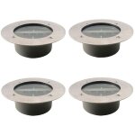 Projecteurs solaires  3 led tanches ip65 pour pelouse de jardin, blanc froid lot de 4