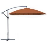 Proloisirs - parasol déporté pagode - aluminium époxy - fibre de verre - Ø300 - sienne Proloisirs - parasol déporté pagode - aluminium époxy - fibre de verre - Ø300 - sienne
