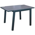 Proloisirs - table extensible - elise - aluminium poxy graphite - plateau verre tremp gris - 80 / 140 ...