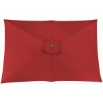Proloisirs - toile parasol mat droit 3x2 / 6 polyester 200gr sd - rouge