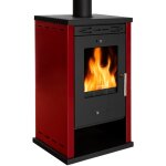 Prometey - po�le � bois eco 3 ? 8, 5 kw panneaux lat�raux bordeaux et performances efficaces