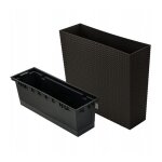 Prosperplast - pot de fleurs allong� et haut rato case drc600t ombre
