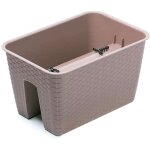 Pot de fleur carr ratolla 39, 6x27, 2x22, 5 cm en plastique moka - prosperplast