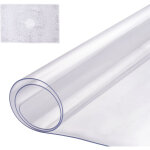 Protection de bureau en pvc transparent, 14 x 24 pouces, epaisseur 1, 5 mm, housse de table rectangulaire, ...