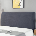 Protection carr�e pour t�te de lit, tissu jacquard extensible lavable