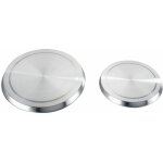 Protection cuisini�re �lectrique, couvre plaque en acier, lot de 4, acier inox, �16 et 20 cm, mat
