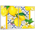Protection de cuisini�re en verre 2x40x52 citrons