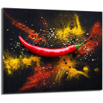 Protection de cuisini�re en verre 60x52 chilli