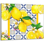 Protection de cuisinire en verre 60x52 citrons