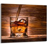 Protection de cuisinire en verre 60x52 whisky