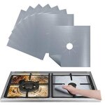 Protection de gazini�re, lot de 4 protection cuisini�re � br�leurs gaz, en fibre r�utilisable facile ...