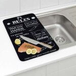 Protection plaque de cuisson wenko, lot de 2 couvre plaque de cuisson en verre tremp� - gazini�re - motif ...