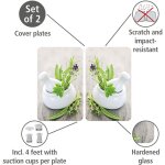Protection plaque de cuisson wenko couvre plaque de cuisson en verre 'herbes', lot de 2, verre trempé, ... Protection plaque de cuisson wenko couvre plaque de cuisson en verre 'herbes', lot de 2, verre trempé, ...