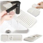 Protection pour robinet et tapis d'gouttement, tapis de drainage en silicone pour vier de cuisine, ...