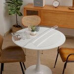 Protection de table ronde transparente epais, nappe transparente ronde pvc, protecteur de table en bois, ...