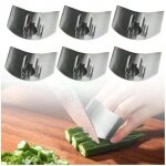 Prot�ge - doigts en acier inoxydable 6 pi�ces, prot�ge - doigts pour couper les aliments, prot�ge - doigts ...