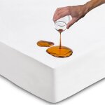 Protge matelas 140x200 cm alse impermeable drap housse en coton et microfibre protection lit pour adulte ...