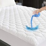 Prot�ge matelas 160x200 cm matelass�, al�se certifi� oeko - tex, surmatelas imperm�able respirant, bonnet ...