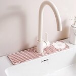 Prot�ge - robinet d'�vier de cuisine en silicone, tapis de robinet d'�vier am�lior�, tapis de s�chage, ...