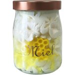 Bougie parfumée jarre mousse au miel - fait main Bougie parfumée jarre mousse au miel - fait main