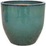 Pot grande taille d'ext�rieur lancelot 29x26cm jade, fait main en terre cuite �maill�e, r�sistant au ...
