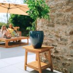 Provencelia - pot grande taille d'ext�rieur lafontaine 23x35cm bleu outremer, fait main en terre cuite ...