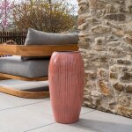 Pot grande taille d'ext�rieur milano 31x61cm rose, fait main en terre cuite �maill�e, r�sistant au gel ...