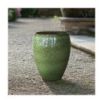 Provencelia - pot grande taille d'extrieur poseidon2 36x43cm vert lac, fait main en terre cuite maille, ...
