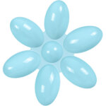 Pssopp 6 p�tales faisseur de nourriture chiot, conception antid�rapante de conception facile � nettoyer ...