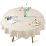 Pu nappe enduite plastique ronde anti tache toile cirée impermeable impression elegante fleurs pour picnic, ... Pu nappe enduite plastique ronde anti tache toile cirée impermeable impression elegante fleurs pour picnic, ...