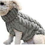Pull de chien pulls petits chiens � col roul� � col roul� � col roul� pull en tricot �lastique chariot ...