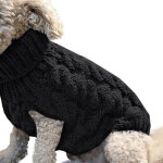 Pull � col montant pour chien, manteau crochet� �pais et chaud pour l'hiver, adapt� aux chiens de petite, ...