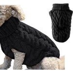 Pull  col roul pour animaux de compagnie, pull tricot, manteau d'hiver chaud et pais au crochet, ...