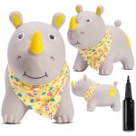 Pull enfant avec escarpins rhinoc�ros, gris avec bandana