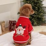 Pull de nol pour chien, chaud, doux et lgant, vtements pour chiot, bichon de pomranie, automne et ...
