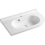 Sapho - pulse - vasque d'angle 75x45 cm, avec trop - plein, trou pour robinetterie, version gauche, blanc ...