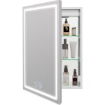 Puluomis armoire toilette miroir avec clairage led et prise, mtal armoire de toilette avec miroir, ...