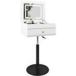 Puluomis - coiffeuse avec miroir lumineux led, table cosmétique avec tiroir, 3 modes d'éclairage, blanc ... Puluomis - coiffeuse avec miroir lumineux led, table cosmétique avec tiroir, 3 modes d'éclairage, blanc ...