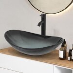Puluomis vier salle de bain  poser, vasque  poser salle de bain ovale, lavabo en verre, les toilettes, ...