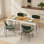 Puluomis table console extensible 80 - 160 cm, table � manger, design effet bois, 1 - 6 personnes, avec ...