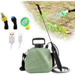 Pulv�risateur � batterie de 5 l, pulv�risateur �lectrique am�lior� avec poign�e rechargeable, lance r�tractabl ...