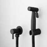 Pulv�risateur de bidet portable en acier inoxydable noir, compatible avec les appareils de salle de bain, ...